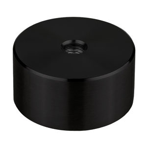 Entretoise noire en métal massif de 2 po (50,8 mm)  de diamètre - Filetage de 3/8 po (9,5 mm) - 16