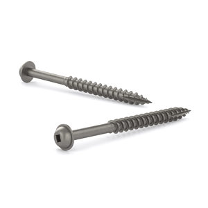 Plain Wood Screw, Pan Washer Head, Square Drive, Coarse Thread, Type 17 Point