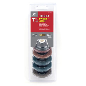 Twist Lock Assorted Discs with Backing Pad Sets - 7 Pieces