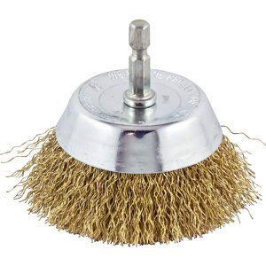 Wire Wheel Cup Brush with 1/4 in (6.35 mm) Hex Shank
