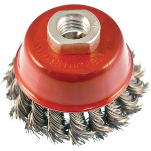 Industrial Knotted Cup Brush with Adapter