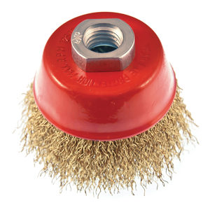 Industrial Crimped Cup Brush with Adapter