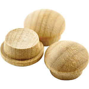 Tapones de madera con cabeza de hongo - 25 piezas por paquete
