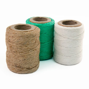 Assortiment de 3 paquets de cordes en jute, coton et polypropylène