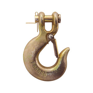 Chromate Gold Clevis Slip Hook with Safety Latch