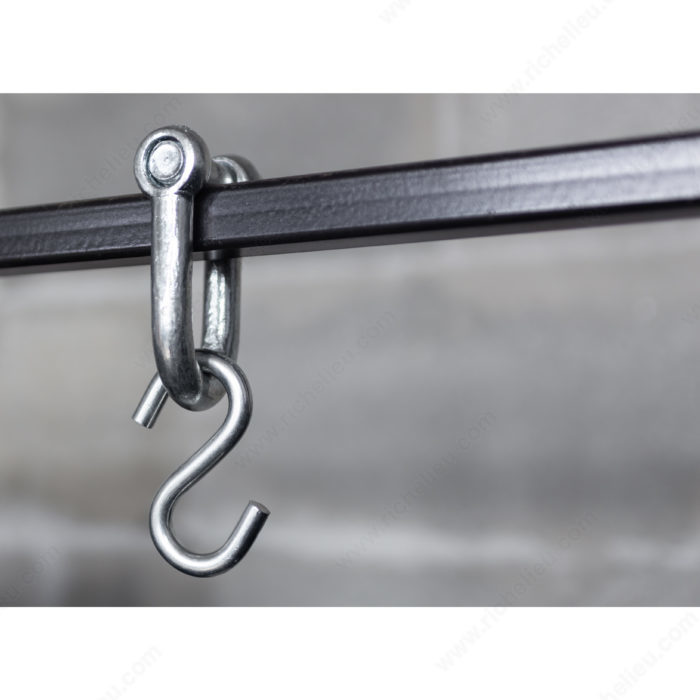 926545-3 Screw-In Hook: 1 Hooks, Steel, Zinc, 2 1/2 in Hook Ht, 1