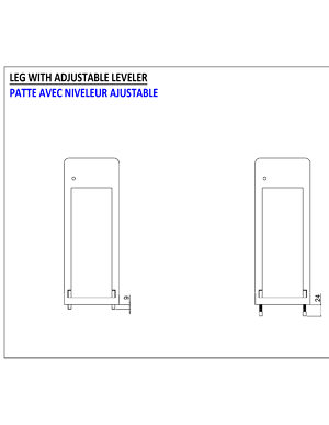 Cama abatible horizontal con mecanismo de resorte y pata de despliegue  automático (sección inferior) - Richelieu Hardware