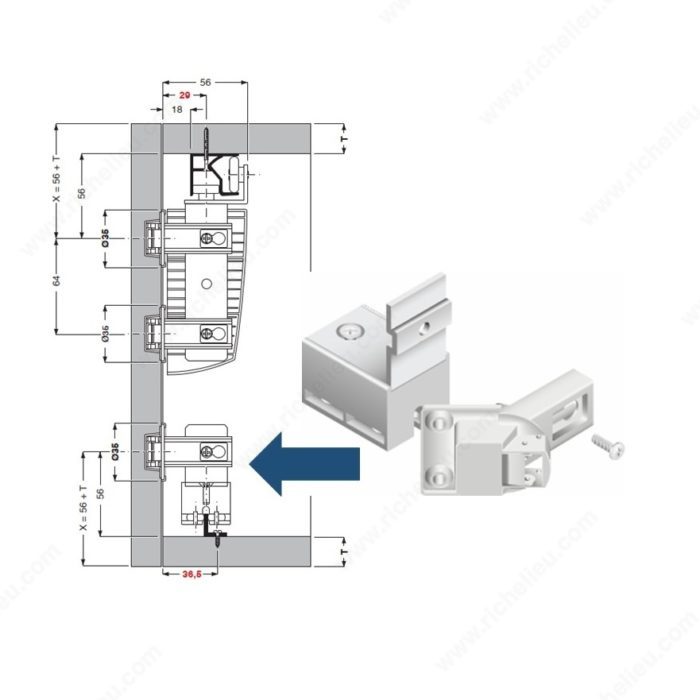 Estructuras de aluminio para armarios - Cinetto