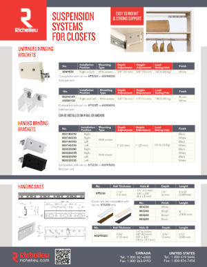 Suspension Systems for Closets