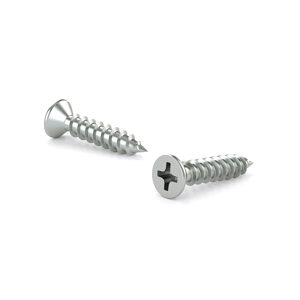 Zinc Plated Metal Screw, Flat Head, Philipps Drive, Self-Tapping Thread, Type A point