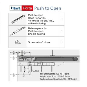 Dispositivo Push-to-Open Hawa Porta