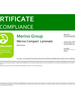 Certification GREENGUARD Compact CGS