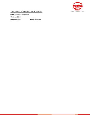 Technical Datasheet - Impreza Exterior PRO