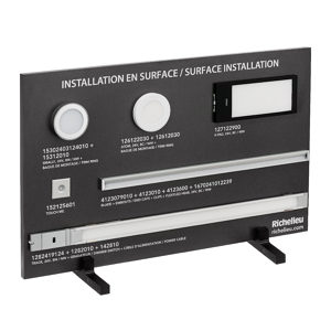 Surface installation lighting tabletop display