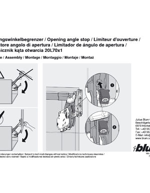 Opening angle limiting device
