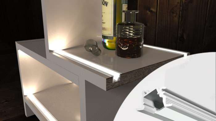 Recessed Angled Cabinet Profile
