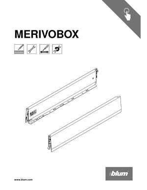 Tiroir à l'anglaise sur-mesure MERIVOBOX Blum - Hauteur : 129 mm