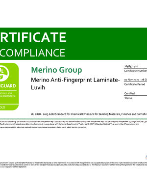 Certification GREENGUARD OR