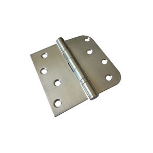 4" Stainless Steel Exterior Combination Butt Hinge with 2 Ball Bearings - 5/8" radius