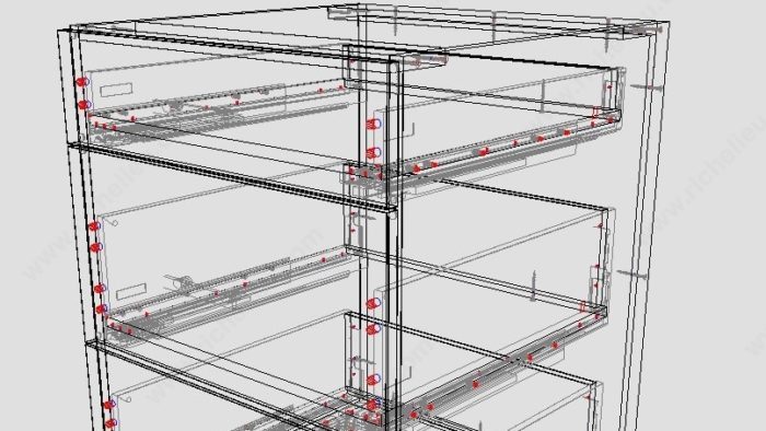 Richelieu metal drawer systems are now available as a planning package on leading software platforms