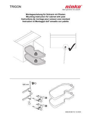 Instrucciones de montaje en gabinetes sin travesaño