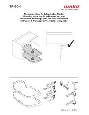 Instrucciones de montaje en gabinetes con travesaño