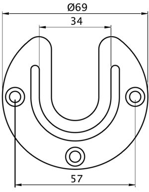 Support de 3,33 cm (1 5/16 po) pour tringle de garde-robe et placard