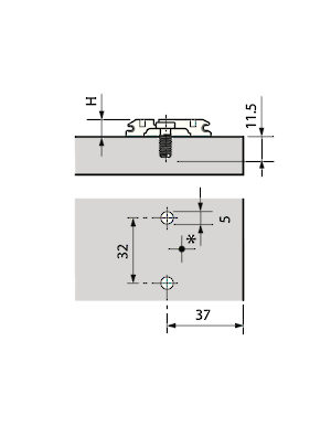 BLUM Mounting Plates with Adjusting Cam