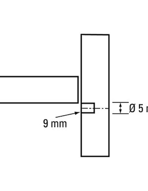 Soporte metálico en L invertida para estante - 5 mm