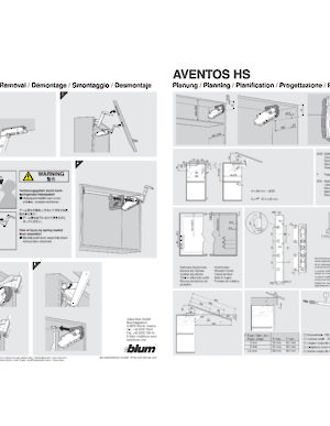 AVENTOS HS/HL/HK et HK top Hardware Set for Narrow Aluminum Frames