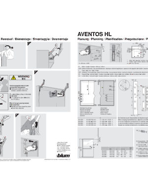 AVENTOS HS/HL/HK et HK top Hardware Set for Narrow Aluminum Frames