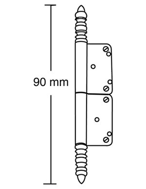 Traditional Pivot Hinge - Height: 90 mm