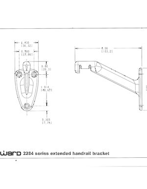 Soporte de alta resistencia de 103.18 mm (4 1/16") para pasamanos de madera