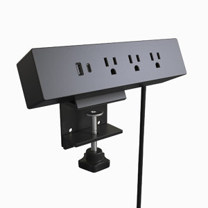 Clamp-On Power Bar and USB Charging Station
