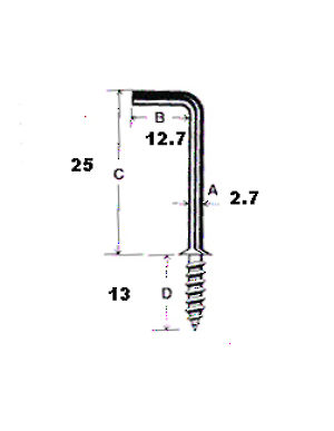 Screw Hook with Lag Thread - Richelieu Hardware