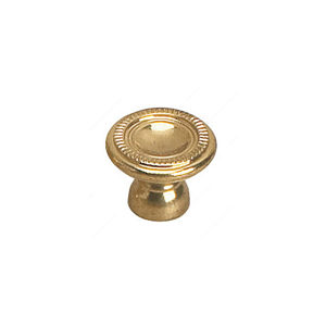Traditional Brass Knob - 2440, Finish Oxidized Brass, Diameter