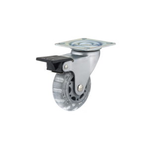 Contemporary Clear Gray Furniture Caster - Plate