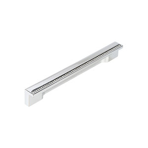 Modern Aluminum and Swarovski Crystal Pull - 2790