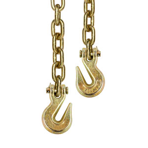 Grade 70 Gold Chromate Transport Chain with Clevis Grab Hooks