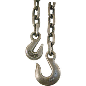 Grade 30 Self-Colored Log Chain with Slip and Grab Hooks