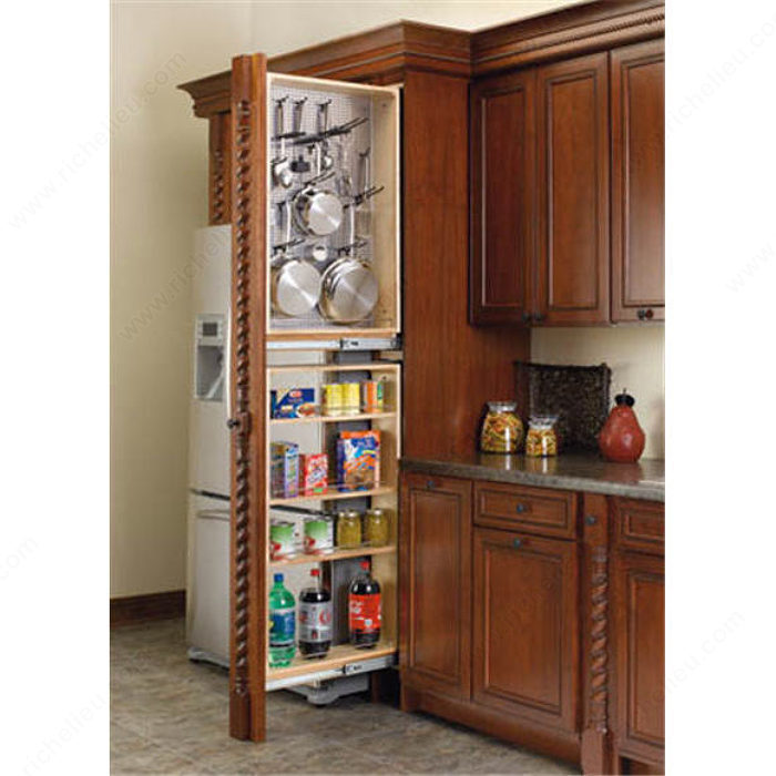 Kitchen Pantry Storage Cabinet, Pantry Cabinet with Pegboard Wall