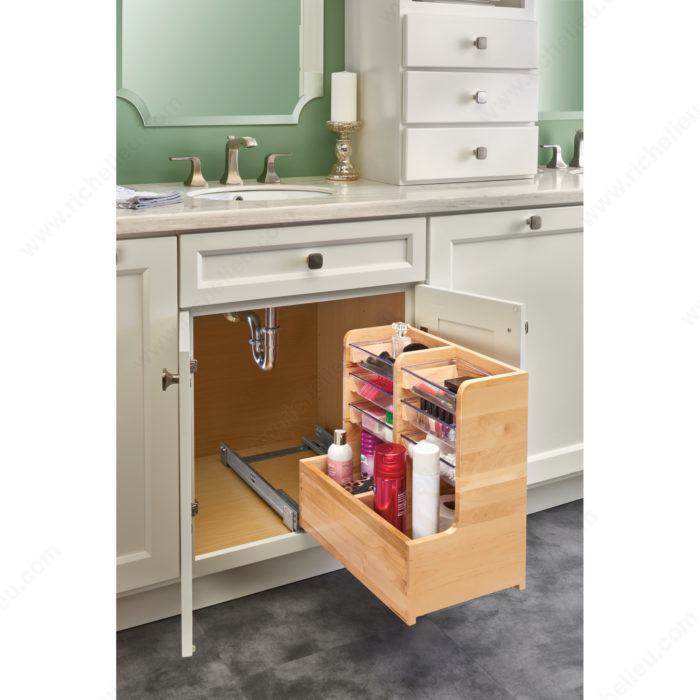 Organizador de madera para muebles bajo lavabo Rev-A-Shelf - Richelieu  Hardware