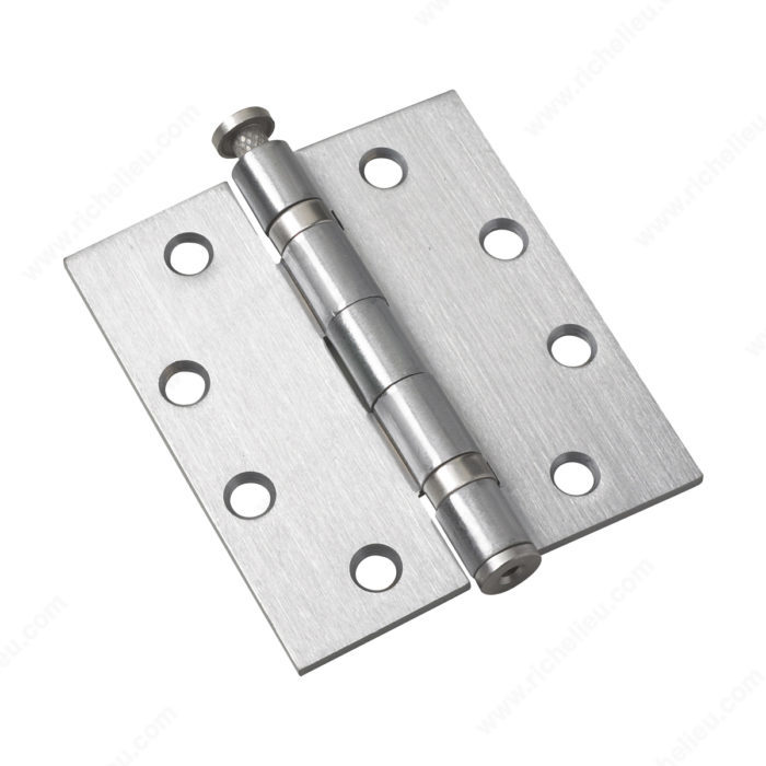 114 Mm 4 12 Full Mortise Ball Bearing Butt Hinge With Raised Pin Richelieu Hardware 3208