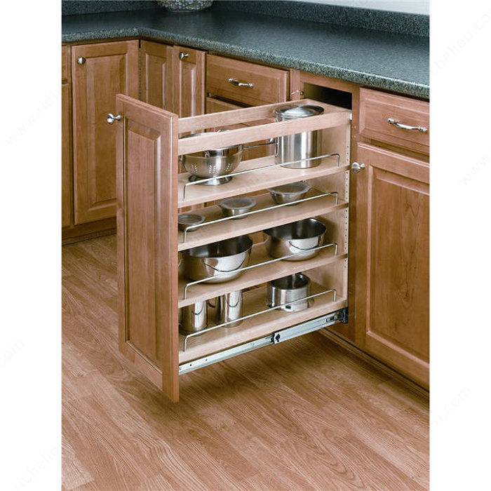 Rev-A-Shelf 8 Pull Out Kitchen Cabinet Organizer Pantry Spice Rack,  448-BC-8C, 8 - Baker's