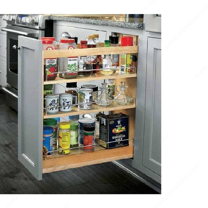 Cajones extraíbles para armarios de cocina, organizador de gabinete  extraíble, cajón extraíble de gabinete de madera totalmente montado,  instalación