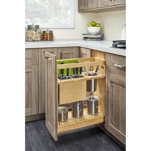 Rev-A-Shelf base Pull-Out with Blumotion, Utensil Bins, and Knife Block