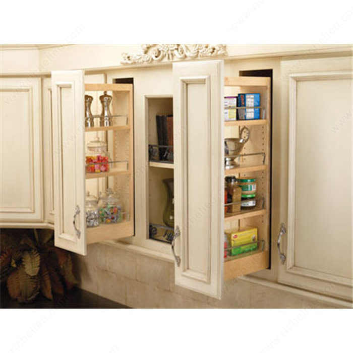 448WC8C - 8 Wall Pull-out Organizer w/ Adjustable Shelves for 12