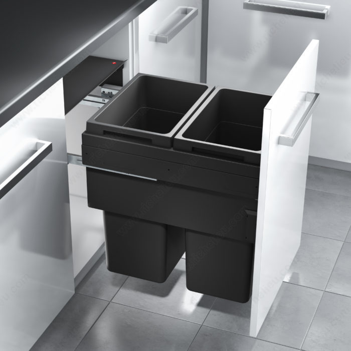 Integrated Corner Bin - Grey