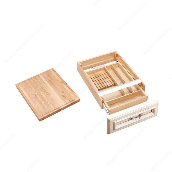 Cutting Board Drawer - Built-in, Removable Cutting Board - CliqStudios