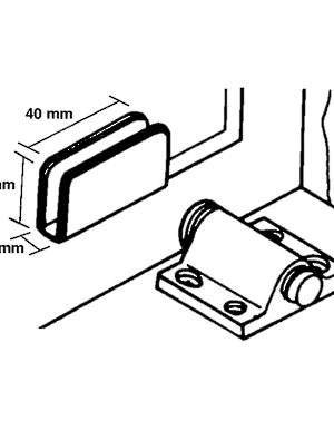 Plate for Spring Magnetic Latch for Glass Door